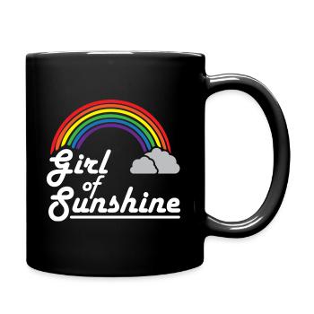 Girl of Sunshine - Tasse einfarbig - Schwarz - Rechts