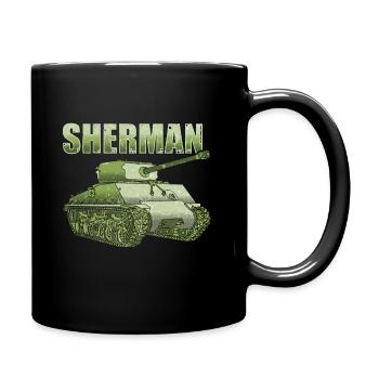 Tank Sherman USA 2e Guerre mondiale - Mug uni - noir - Droite
