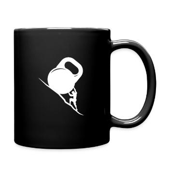 Sisyphos Sisyphus Kettlebell Kugelhantel Fitness - Tasse einfarbig - Schwarz - Rechts