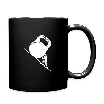 Sisyphos Sisyphus Kettlebell Kugelhantel Fitness - Tasse einfarbig - Schwarz - Rechts