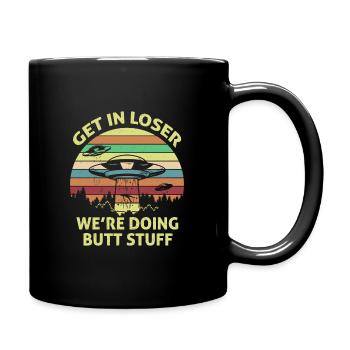 Obtenez dans le perdant nous faisons bout de chemise de chemise de cru - Mug uni - noir - Droite