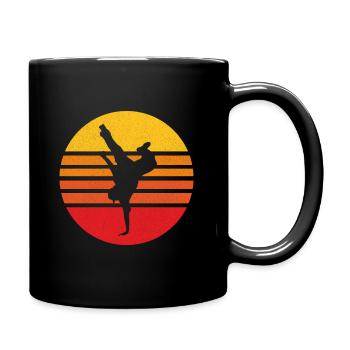 cadeau de poirier au coucher du soleil - Mug uni - noir - Droite