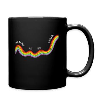 Mental cure Depression encouragement - Full Colour Mug - black - Right