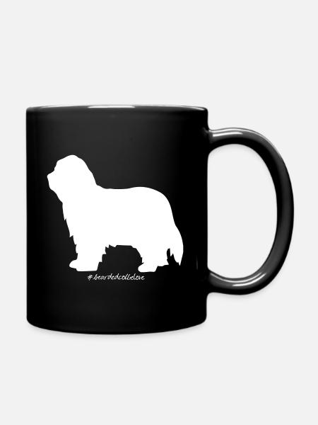 beardedcollielove - Tasse einfarbig - Schwarz