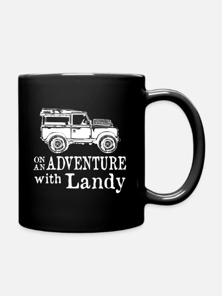 Adventure with Landy - Tasse einfarbig - Schwarz