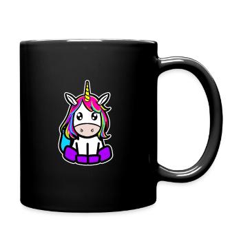 Licorne de Kawaii - Mug uni - noir - Droite