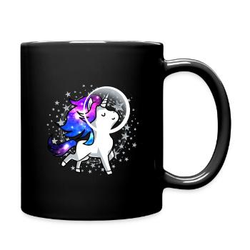 Unicorn Unicorn Astronaut Vaisseau spatial Pony - Mug uni - noir - Droite