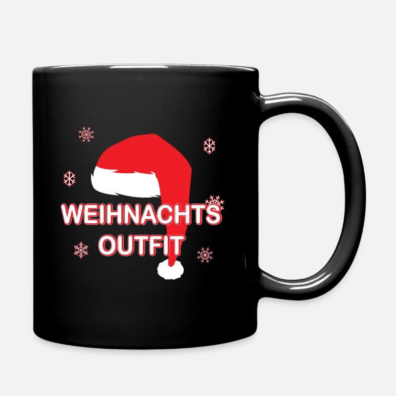 Weihnachtsoutfit - Tasse einfarbig - Schwarz