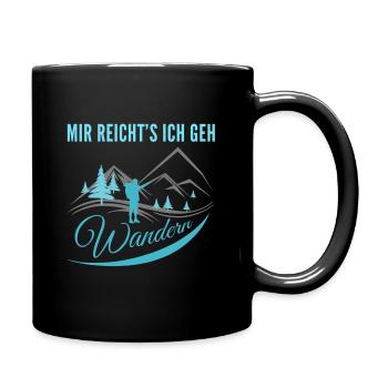 It's enough for me I go hiking mountains gift - Full Colour Mug - black - Right