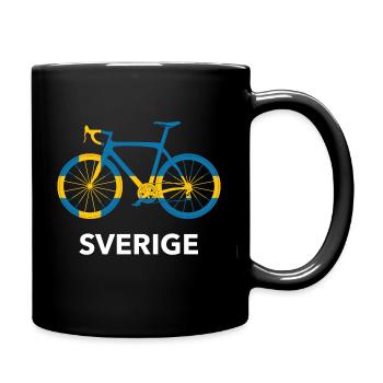 Sverige Fahrrad Schweden Tour Natur Geschenk - Tasse einfarbig - Schwarz - Rechts