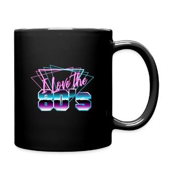 I Love The 80s Shirt Retro Eighties 80s - Full Colour Mug - black - Right