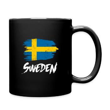 Sweden flag Sweden Swedish flag gift - Full Colour Mug - black - Right