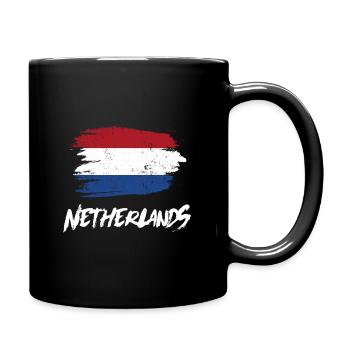 Drapeau des Pays-Bas pour un fan des Pays-Bas - Mug uni - noir - Droite