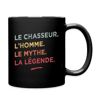 le chasseur - Mug uni - noir - Droite