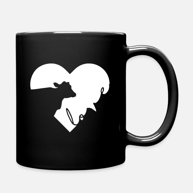 Vaches Amour T-Shirt - Mug uni - noir