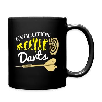 Evolution darts Farben änderbar - Tasse einfarbig - Schwarz - Rechts