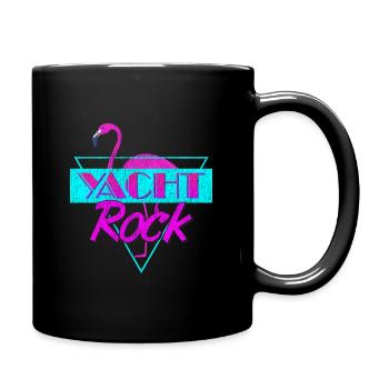 Yacht Rock Retro Flamingo - Full Colour Mug - black - Right