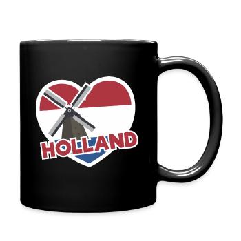 Graphique du drapeau de la Hollande - Mug uni - noir - Droite