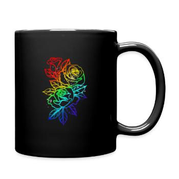 LGBT Roses Chemise Fleurs Esthétique Rétro élégant - Mug uni - noir - Droite