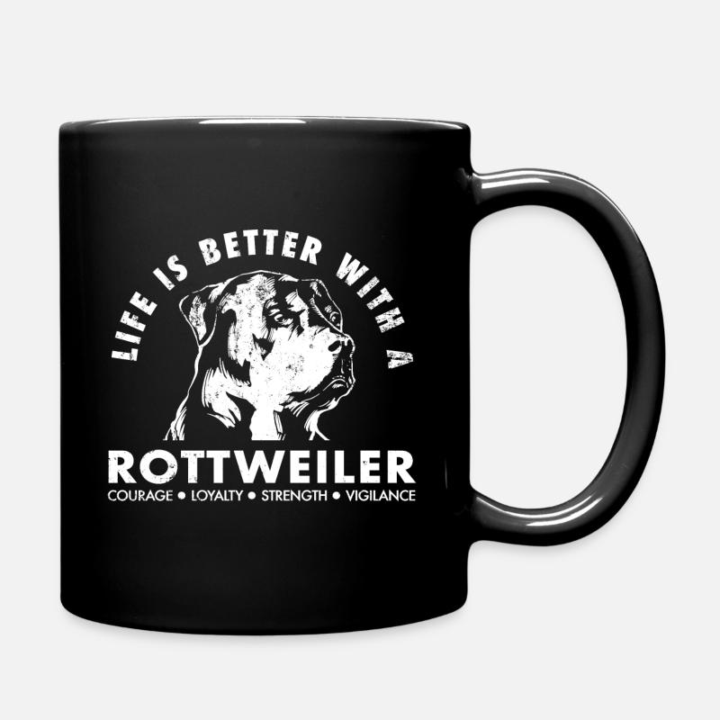 rottweiler - Full Colour Mug - black