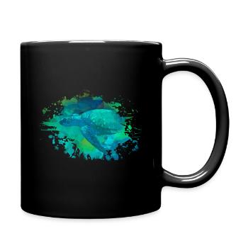 Turtle - Full Colour Mug - black - Right