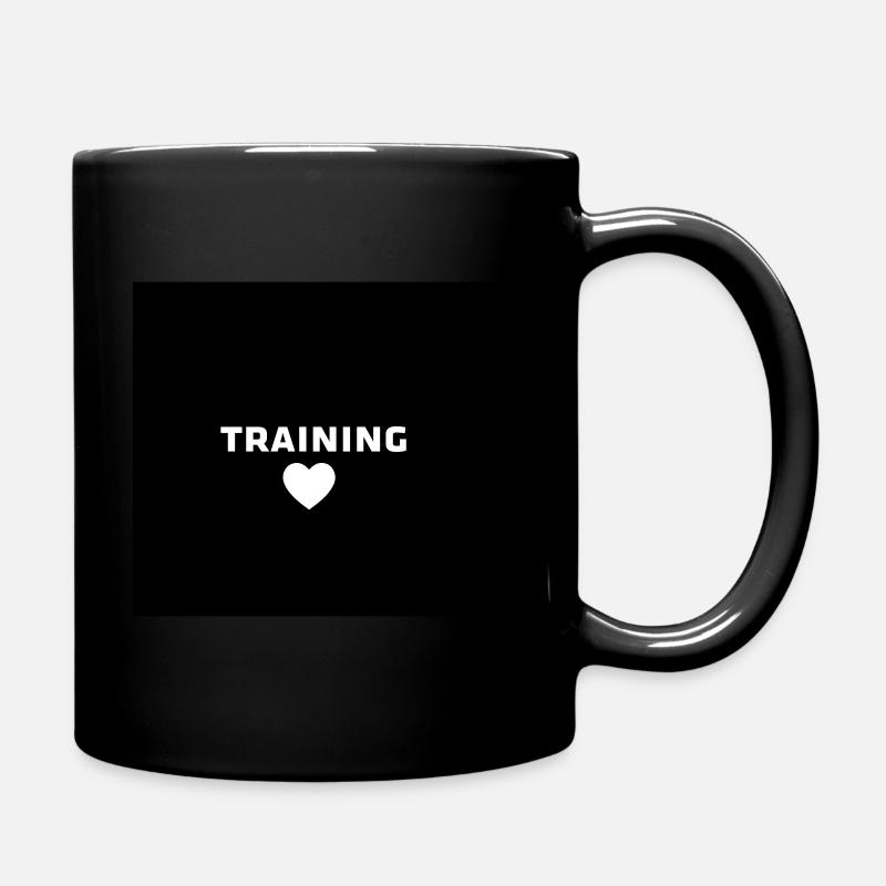 mundschutz training - Tasse einfarbig - Schwarz