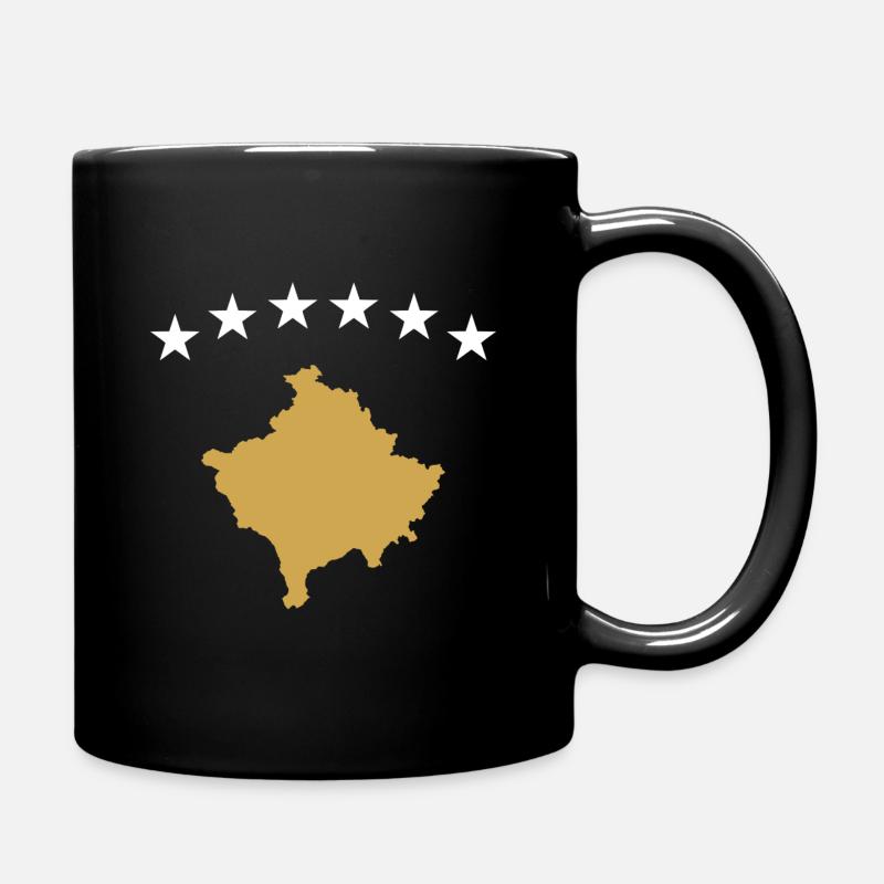 Kosovo Karte - Tasse einfarbig - Schwarz