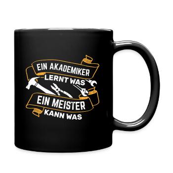 Handwerker Handwerk - Tasse einfarbig - Schwarz - Rechts