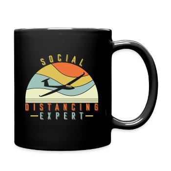 Social Distancing Expert Glider - Full Colour Mug - black - Right