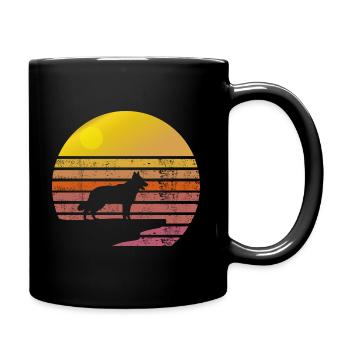 Swiss Shepherd Sunrise Cliff - Full Colour Mug - black - Right