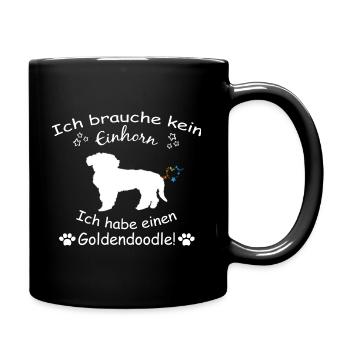 Goldendoodle TShirts - Goldendoodle Hund TShirt - Tasse einfarbig - Schwarz - Rechts