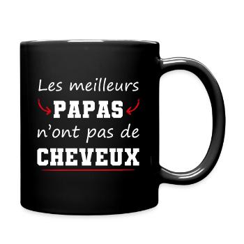 cadeau drôle chauve papa meilleur père - Mug uni - noir - Droite