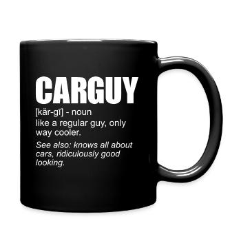 Carguy Definition Muscle Car Lover Auto Mechanic - Full Colour Mug - black - Right