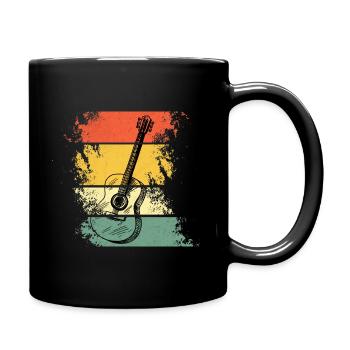 Guitar retro music - Full Colour Mug - black - Right