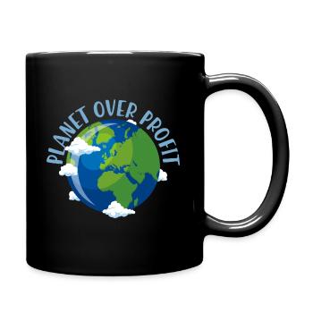 Planet Over Profit Contre CO2 Changement climatique Cadeau - Mug uni - noir - Droite