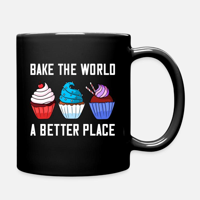 Cupcake Backen Bäckerei Bäcker Kuchen - Tasse einfarbig - Schwarz
