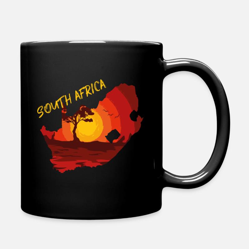 Südafrika - Tasse einfarbig - Schwarz