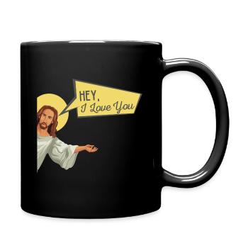 Jésus t’aime le sort drôle de cadeau - Mug uni - noir - Droite