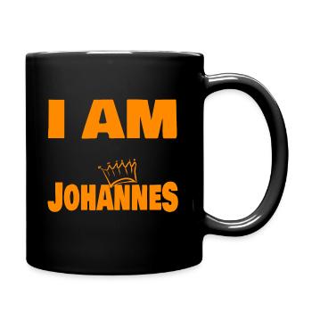König Johannes Name - Tasse einfarbig - Schwarz - Rechts