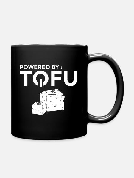 Tofu Soja Sojabohne Vegan Veganer - Tasse einfarbig - Schwarz