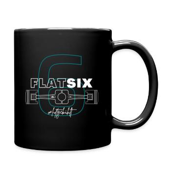 Flat6 - Kolben luftgekühlt - Tasse einfarbig - Schwarz - Rechts