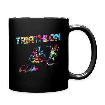 Triathlon Natation Cyclisme Course Sportif - Mug uni - noir - Droite