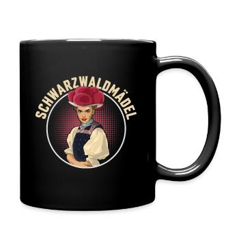 Schwarzwaldmädel Barbara - Tasse einfarbig - Schwarz - Rechts