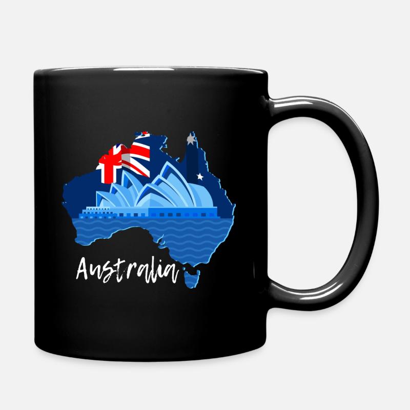 Australien Asien Reise Geschenk - Tasse einfarbig - Schwarz