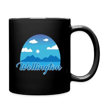 Vacances de rêve Wellington en bleu - Mug uni - noir - Droite