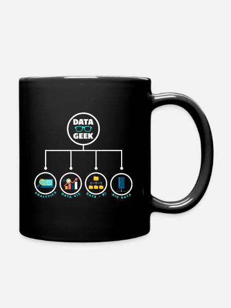 Data Analysis Data Geek Engineering Business - Full Colour Mug - black