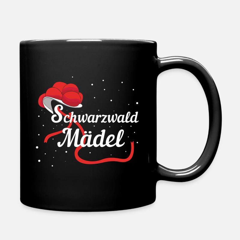 Schwarzwaldmädel Black Forest Schwarzwald Wandern - Tasse einfarbig - Schwarz