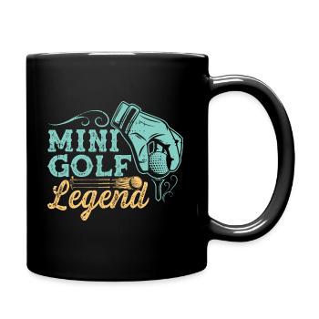 Golf Golfer Golfplatz Geschenk - Tasse einfarbig - Schwarz - Rechts