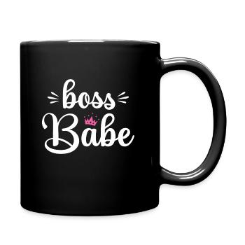 Chefin Boss babe Geschäftsfrau Vorgesetzte - Tasse einfarbig - Schwarz - Rechts