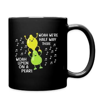 Lemon On A Pear | Funny Foodie Lyric meme tshirt w - Mug uni - noir - Droite